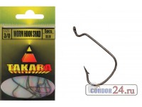 Крючки офсетные TAKARA Worm hook shad